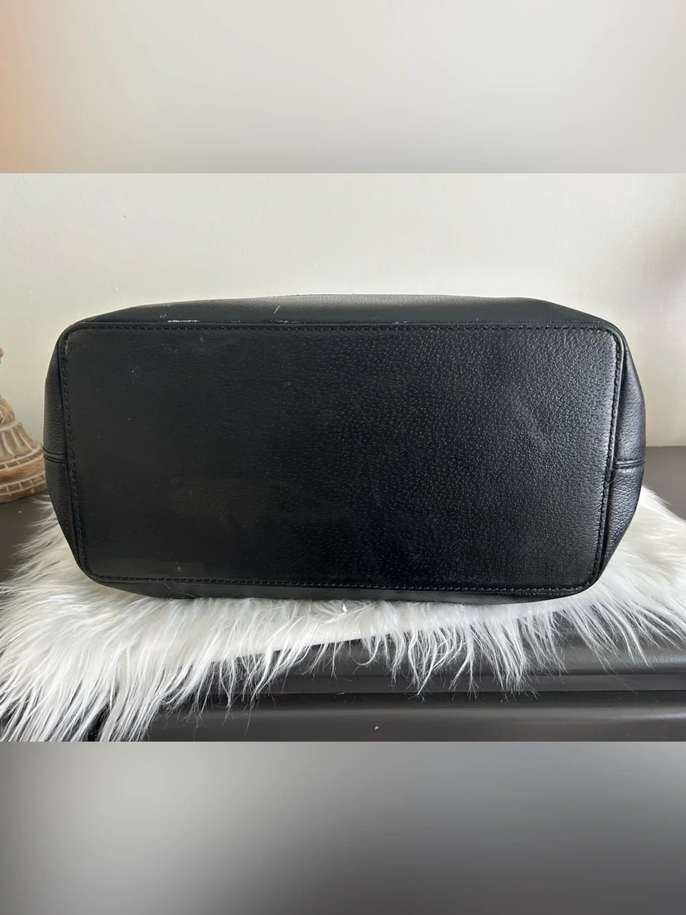 Kate Spade Black Pebbled Leather Zip Top Tote Shoulder Work Laptop Bag
